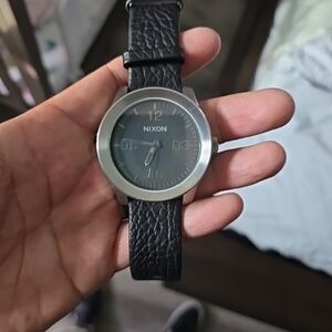 Nixon Silver and Black Men's Watch